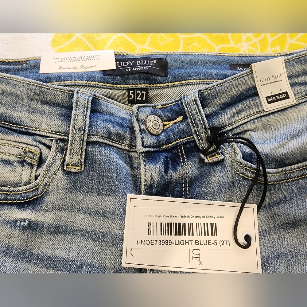 Distressed Blue Jeans - Picture 4 of 4